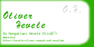 oliver hevele business card